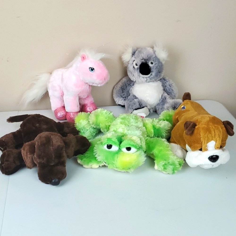 5  GANZ webkinz stuff animals 9" each.